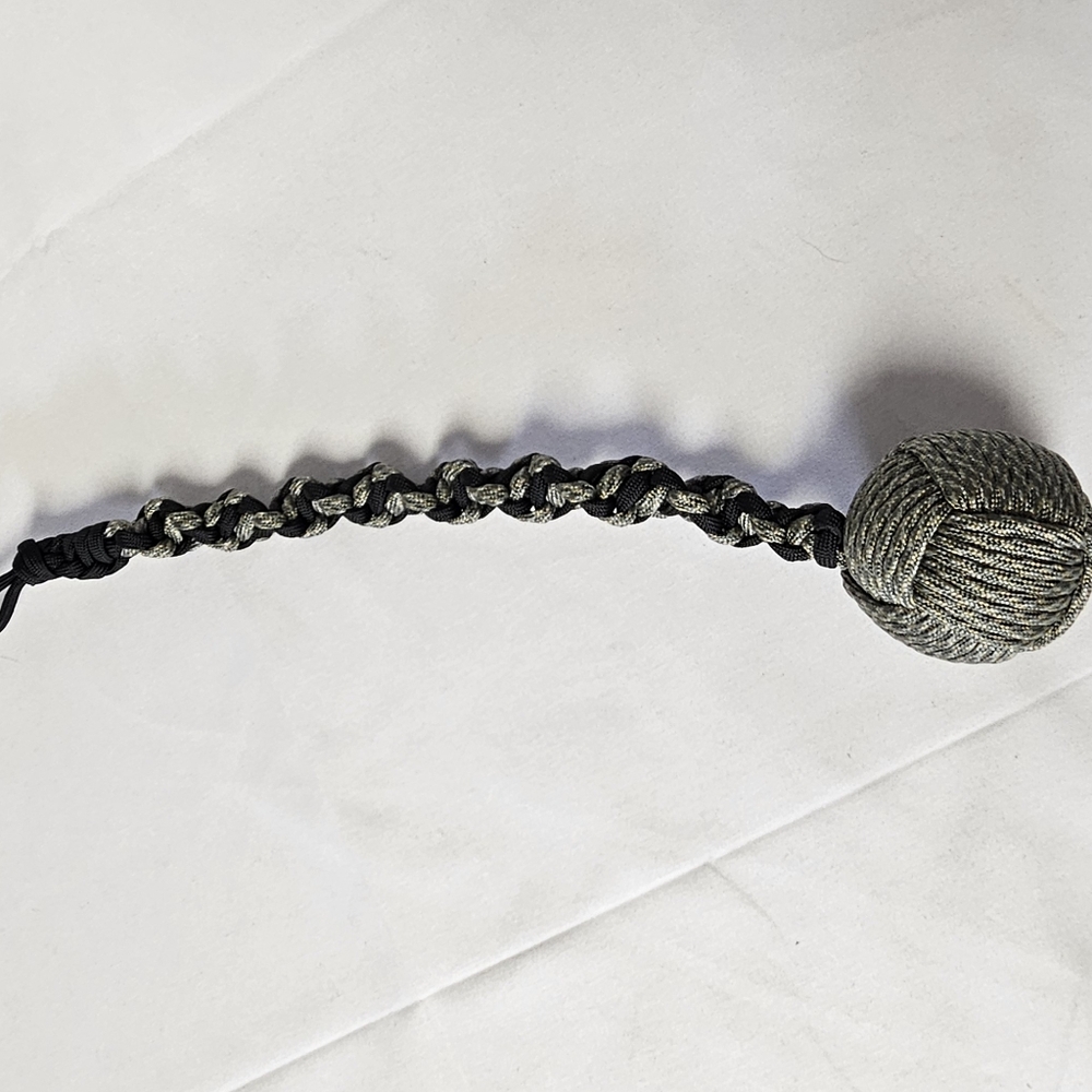 Handmade 550 Paracord Monkey Fist Camo Black